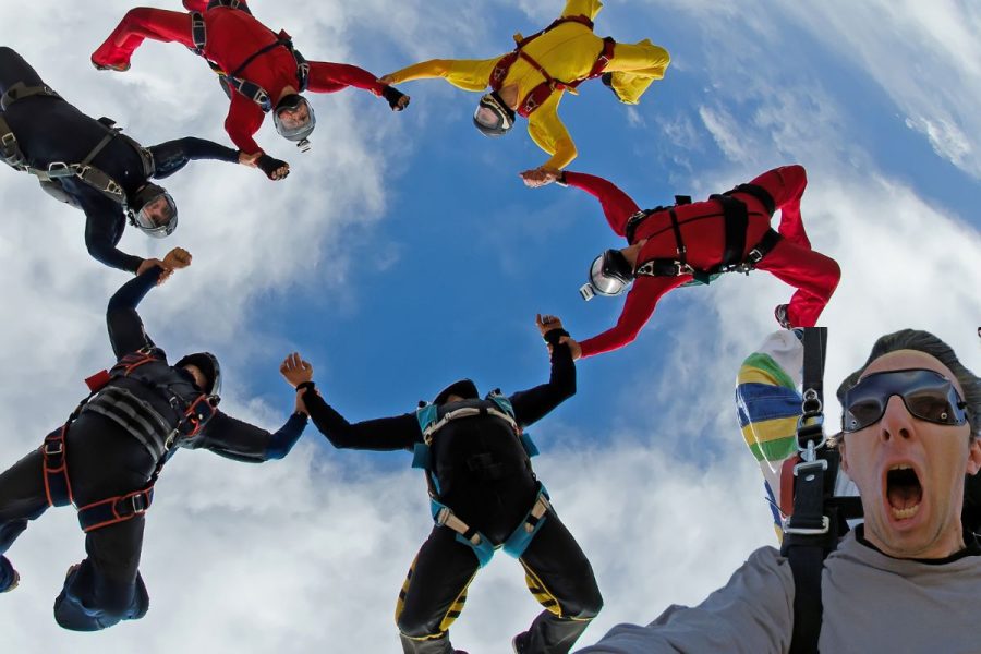sky diving
